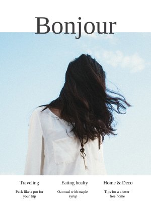 Exemple de magazine minimaliste