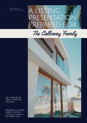 Listing Presentation Booklet Idea