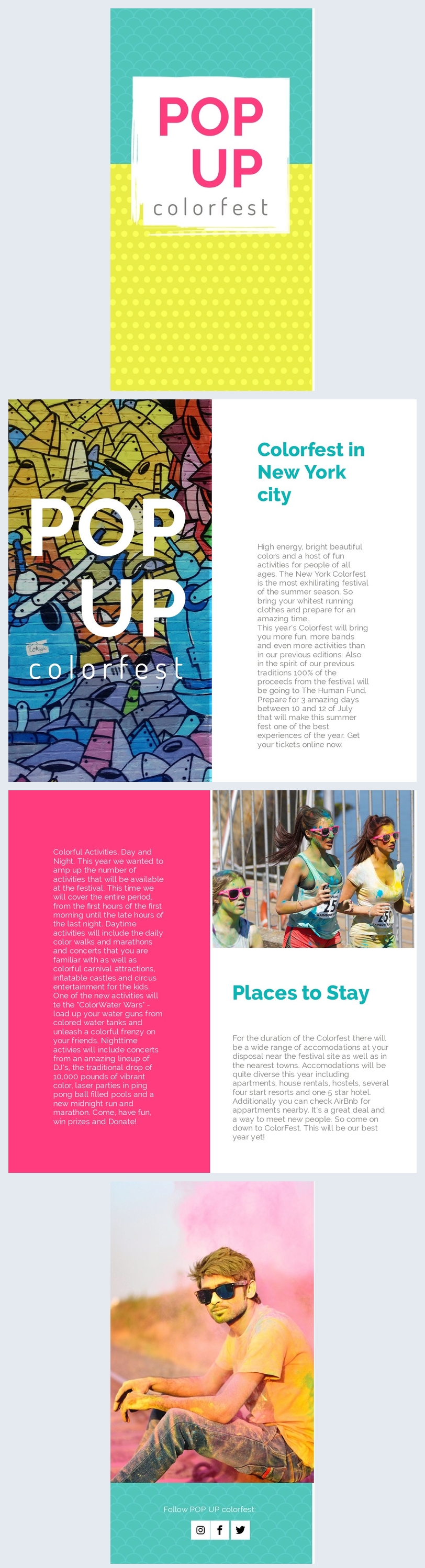 Buntes Festival-Broschüren-Design