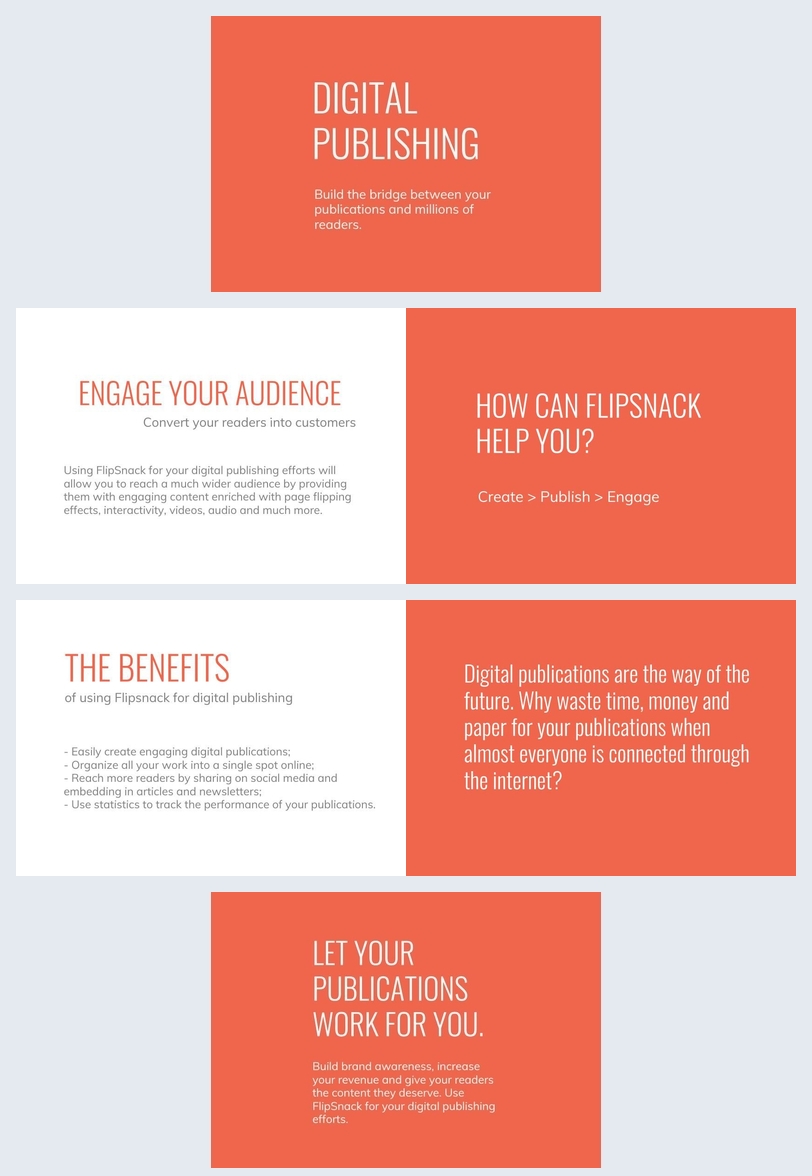 White and Bright Orange Presentation Design