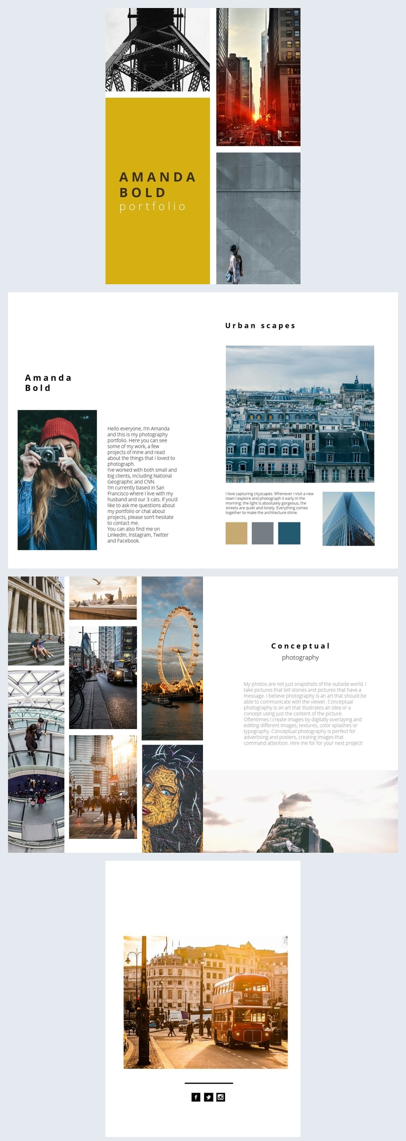 Moderne Fotografie Portfolio Vorlage Design Flipsnack
